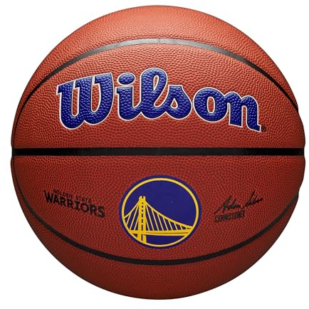 Wilson Pallone da Basket NBA Team Alliance, Con Superficie Pure Feel e Tecnologia Dual Depth, Con Maggiore Stabilità Aerea, Colore: Marrone, Taglia: 7
