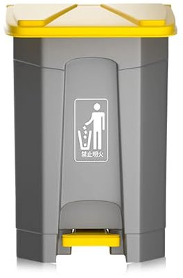 AMAZWI Pattumiera Pattumiera Pedale Ispessita Pattumiera Esterno con Pedale for Cucina All'aperto, Ristorante Sala Pranzo Cortile Casa Ufficio(50L)