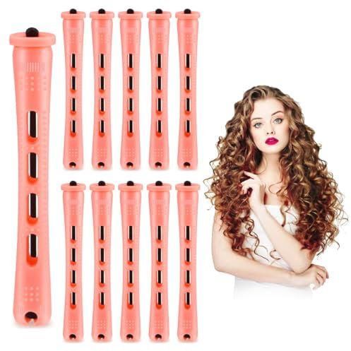 SGERUFZ Lot de 20 bigoudis permanents - Petit rouleau pour femmes - Bigoudis courts pour cheveux naturels - Outil de coiffure longs et courts (0,51 pouce)