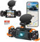 3 Channel Dash Cam WiFi FHD 2K Car Camera with 64GB Card, WIZACE 270° Front Dash Camera Front and Inside Left Right for Cars, Mini Dashcams with Night Vision,Loop Recording,WDR,G-Sensor, APP