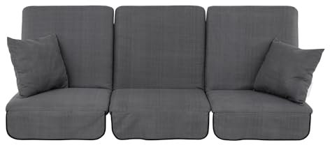 PATIO Hollywoodschaukel Auflage 180 cm Rimini/Venezia 3 Sitzauflagen mit Seitenkissen Gartenbankauflage Volant vorne