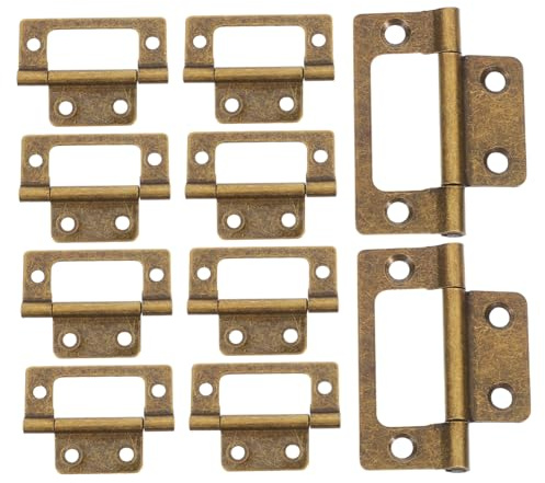 NUOBESTY Set da 12 Cerniere in Ferro Anticato per Porte e Cassetti, Resistenti alla Deformazione, Facili da Installare, per Progetti di Ristrutturazione Casa