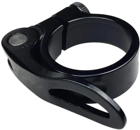 Crozgan Bike Seat Post Clamp,Quick Release Seatpost Clamp Aluminium Alloy Bicycle Quick Release Seatpost Bicycle Mounting Tube Fittings (34.9mm,Black)