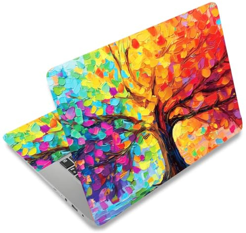 SUPERDANT Oil Painting Tree Notebook Skin Sticker Cover Decal Laptop Protector Notebook PC Computer Art Protector Universal Reusable Personalized Notebooks Art Decal Fits 12-15.6 inch