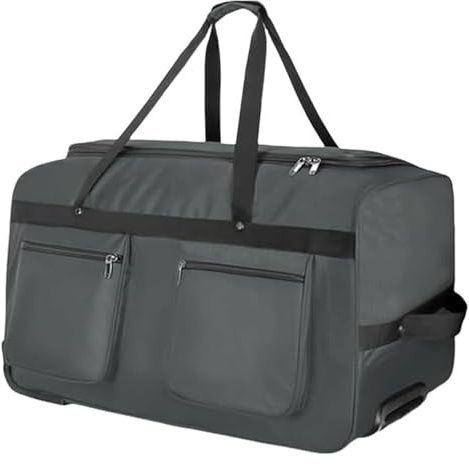 KUASHDBC Expanderbart handbagage med hjul, vikbar resväska med hjul, lätt resväska med handtag, weekendresor för affärsresor (grå)