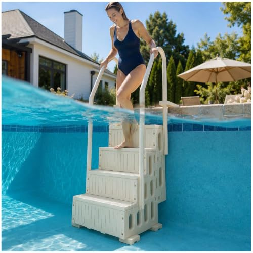 Eastnmythet échelle de Piscine Hors Sol Robuste à 4 Marches