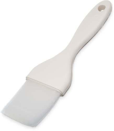 Carlisle FoodService Products 40391-02 7.50 Length, Bristle 2 Width x 2 Trim, White Color, Plastic Handle Galaxy Pastry Brush with Nylon Bristles