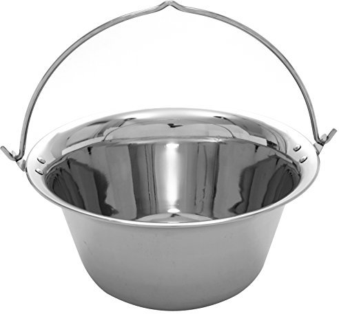Grillplanet Gulaschkessel 15 Liter Edelstahl dickwandig 1 mm Materialstärke