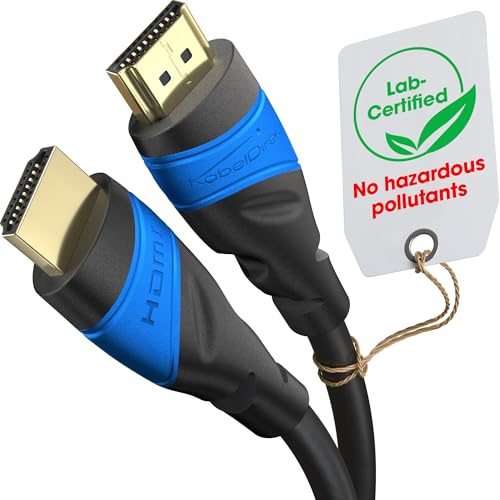 KabelDirekt – Câble HDMI 4K – 9,1m – Technologie Flexcore allemande | 4K@60Hz, High Speed HDMI – pour PS5, Xbox Series X/S, Switch 2, PC & Blu-ray – anti-interférences & flexible