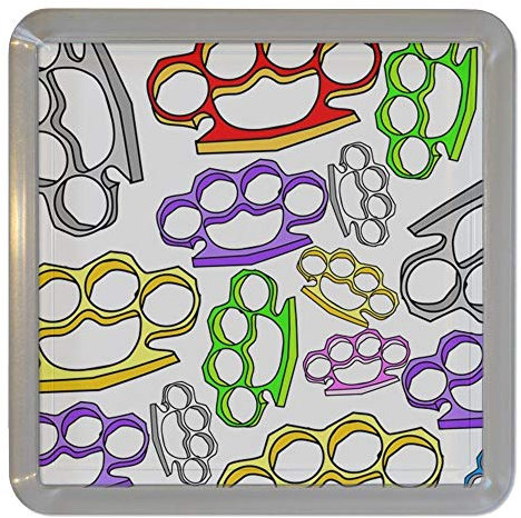 Knuckle Duster Pattern - Plastic Tea Coaster/Beer Mat
