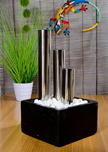 Fontana da tavolo Köhko Tango Dekobrunnen con illuminazione a LED in vasche di pietra