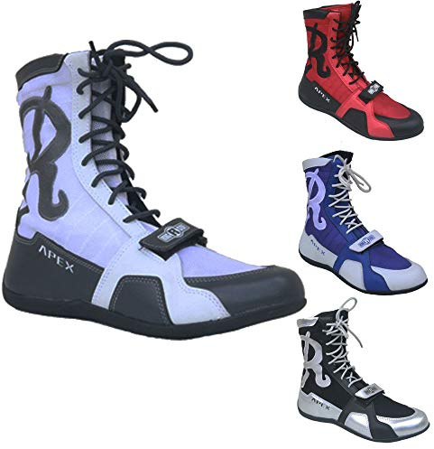 Ringside Elite Boxing Shoes,Wh/Bk,6