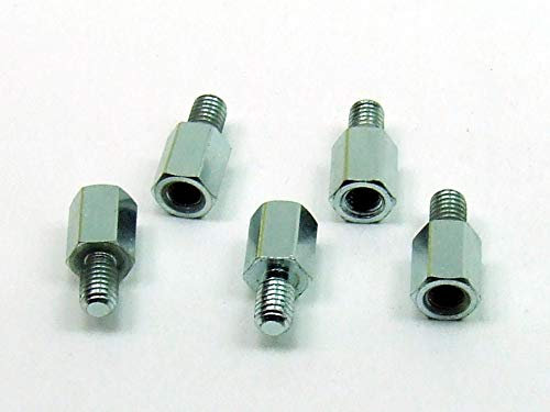 POPESQ® 5 Stk. x Abstand M6 10mm IG-AG Stahl Zink #A2956