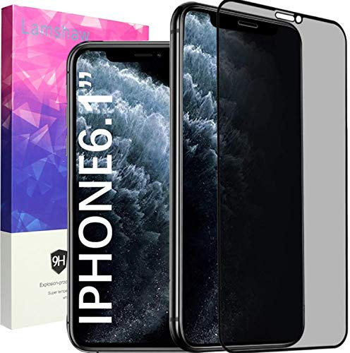 LvBu Blickschutzfolie Kompatibel für iPhone 12, Privacy Displayschutz mit 9H Härte - Anti-Spy Sichtschutzfolie für iPhone 12 (iPhone 12 / Pro [6.1']')