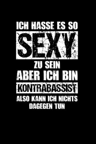 Kontrabass: Sexy Kontrabassist: Notizbuch / Notizheft für Zubehör Deko A5 (6x9in) liniert mit Linien