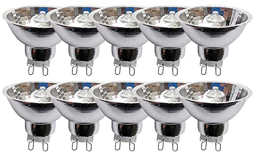 NCC-Licht 10 x Halogen Leuchtmittel Reflektor 40W G9 310lm warmweiß 2700K dimmbar Ra100 flood 38°