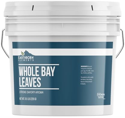 Earthborn Elements Whole Bay Leaves 1 Gallon Bucket, Savory, Bulk Size