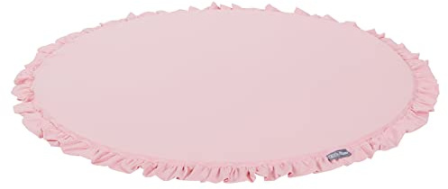 KiddyMoon Spielmatte Ø 105Cm Für Kinder Aus Schaumstoff Montessori Weiche Kindermatte Babymatte Baby Spieldecke Krabbelmatte Schaumstoffmatte Spielzeug Teppich, Hergestellt In EU, Rosa