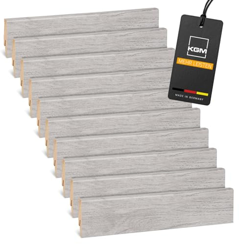 Förpackning KGM Sockellist Mega - Ekfolierad MDF Golvlist - Mått: 2400 x 16 x 58 mm - 10 st / 24M