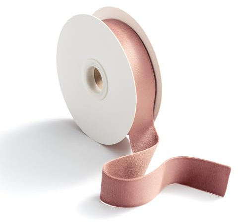 CHUQING Geschenkband Samt Dekoband Samtband Schleifenband Seidenband Graurosa