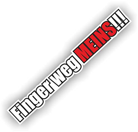 Folien-Zentrum - 2X Finger Weg Meins 18 x 2,5 cm - Hochwertiger Aufkleber für Auto Tuning - OEM & JDM Sticker - Lustige Aufkleber - Stickerbomb - Made in Germany (2)
