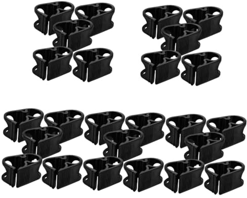 Gatuida 5sets Pipe Clamp Hose Tube Clamps Tube Clip Tubing Clamp Shut Off Clip Water Stopper Water Flow Control Tubing for Beer Bottle Plastic Black 5pcs*5