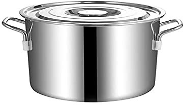 OLSKFUH Olla De Acero Inoxidable con Tapa, Olla con Tapa para Elaboración Casera De Cerveza, Jarabe De Arce, Olla De Acero Inoxidable, Utensilios De Cocina,Onecolor-30 * 20cm