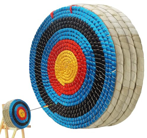 Fiita Cible Ronde en Paille 50 cm Delux Target de Mousse de tir à l'arc Target Cible de tir pour la flèche Arc extérieur