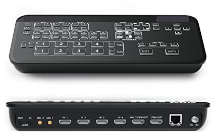Mélangeur MiNi 4-CH FHD Video Live-Streaming Multi-view And Recording