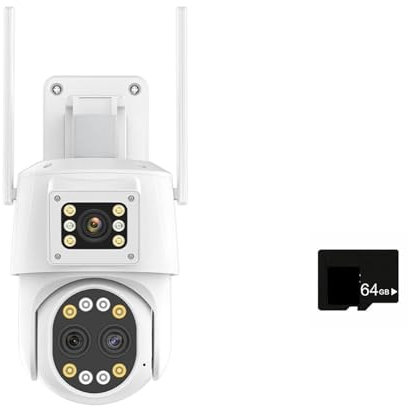Caméra de sécurité extérieure, caméra IP, Caméra IP 4G avec Carte SIM 4K HD, PTZ, à Trois objectifs, Double écran 2K, sécurité, Suivi Automatique AI, Surveillance P2P pour Applications intérieures e
