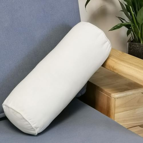 UWOBTN Cuscino Cilindrico Cervicale Morbido Velluto Cuscini Collo/lombare Supporto 12x40/15x45 Rullo Cuscino Lungo Rimovibile per Divano e Letto, Dormire, Gambe, Schiena e yoga(A5,12x50cm/4.7x19in)