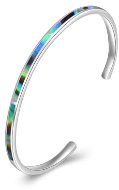 WINNICACA Damen Armreif Sterling Silber 925 verstellbare Manschette Armbänder Schmuck Geschenke