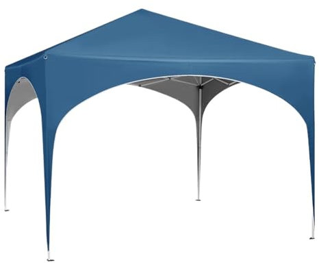 3x3m Waterproof Pop-Up Party Tent Gazebo Beige Outdoor Canopy with Semicircle Roof Collapsible Carport Pavilion for Garden Events and Activities