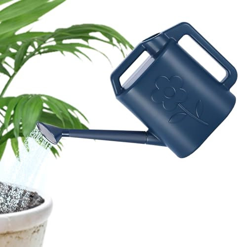 Aspersor de jardín antifugas, recipiente de acero inoxidable, mango ergonómico de madera, pico largo para riego preciso | Ideal para balcón, terraza, jardinera, césped, plantas exteriores dependencias