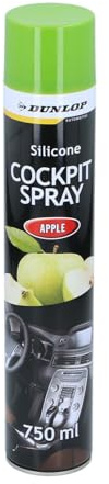 Spray Cockpit 750ml Pomme DUNLOP - Nettoyant Tableau de Bord Auto, Parfum Pomme Longue Durée, Protège & Entretien Intérieur