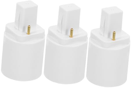 Anneome Convertitore Portalampada G24d a E27 2 Pin, 3 Pezzi, Adattatore per Lampadina Installazione Conveniente, Design Versatile in Rame Nichelato, per Uso Domestico