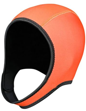 KBOLAE Bonnet de plongée en néoprène pour adulte pour canoë, kayak, voile, orange, 3 mm