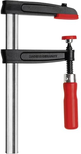 BESSEY Tempergusszwinge TPN40BE | 400 mm Spannweite | 175 mm Ausladung | Robuste Zwinge mit stabiler Schiene ermöglicht präzises und sicheres Fixieren der Werkstücke bei zuverlässiger Handhabung