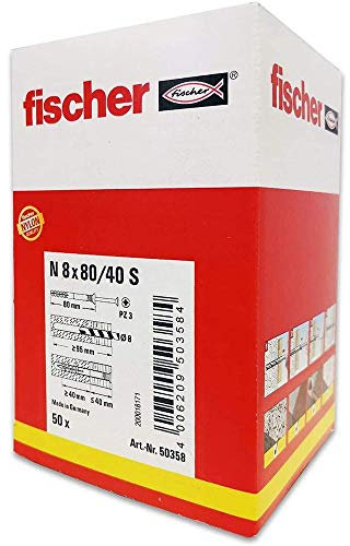 Fischer Deutschl. Nageldübel N 8 x 80/40 S