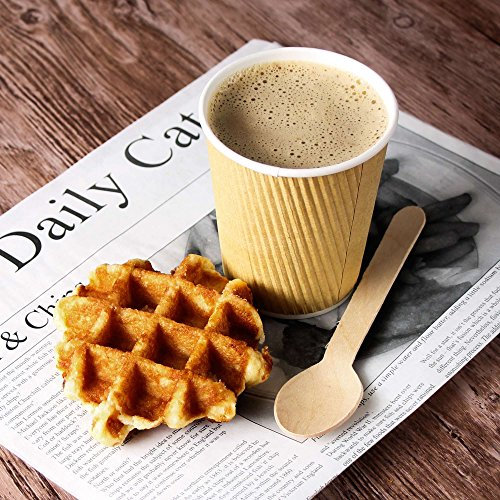 Kraft ondulación tazas de café desechables 8oz/230 ml – juego de 500 – tazas de café de papel desechables