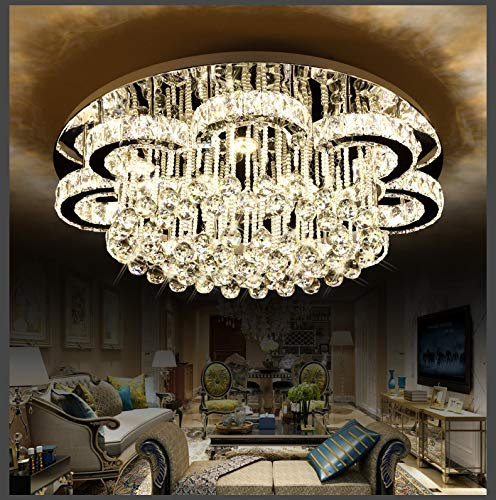 Tonhandisplay LED Pendelleuchte Hängelampe mit Fernbedienung 6019 Lichtfarbe Steuerbar. Kristall K9. A+