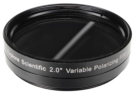 Explore Scientific 2 inch Variable polarising Filter for telescopes for Individual Brightness Adjustment, 0310250