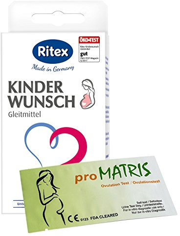 Ritex Kinderwunsch Gleitmittel Vorteilspack + 20 Ovulationstest Streifen 20 miu/ml