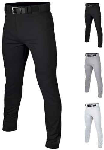 Easton Rival+ Baseball Pants | Full Length Semi-Relaxed Fit | Adult Sizes | Solid | Multiple Colors Pantalon, Noir, L Homme