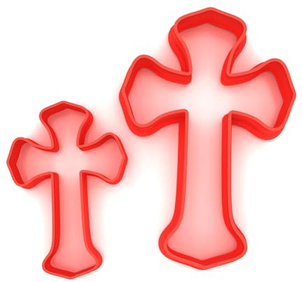 Juego de 2 Cortadores Galletas y Fondant, Moldes para Galletas (5 cm + 8 cm)
