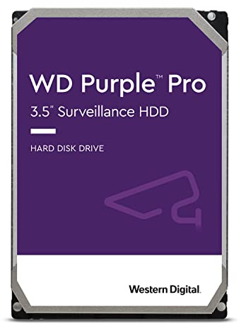 WD Purple Pro 12 TB Smart Video 3,5 Zoll interne Festplatte – Allframe AI – 550 TB/Jahr, 512 MB Cache, 7200 RPM, 5 Jahre Garantie
