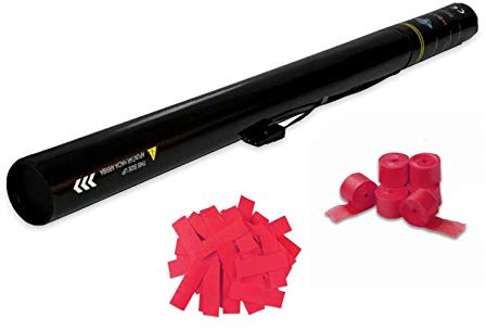 EUTOPICA Cañón Confeti + Serpentina Eléctrico 80 cm (Rojo) | 24/48H laborables | #DeLosBuenos