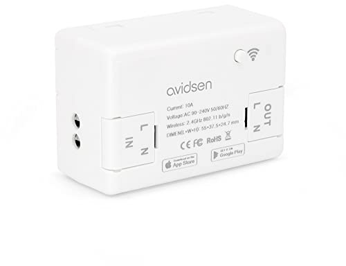 Avidsen HomeControl 127063 Smart Wi-Fi Switch Interruttore Relè Wireless Universale, Compatibile Alexa e Google Home e App AvidsenHome