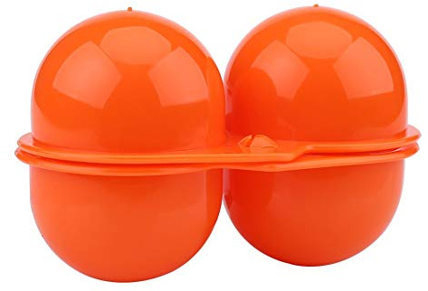 2 ST Ägghållare i Plast Bärbar ägglåda för Vandring Utomhus Picknickcamping (Orange)