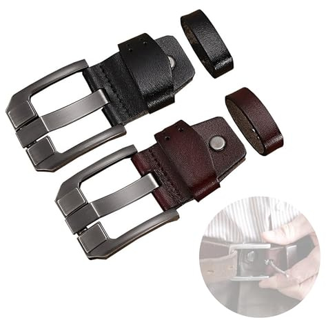 LIANGQI 2 Stück Metallische Dornschließe Für Gürtel, 37-39 mm, Modern, Braun